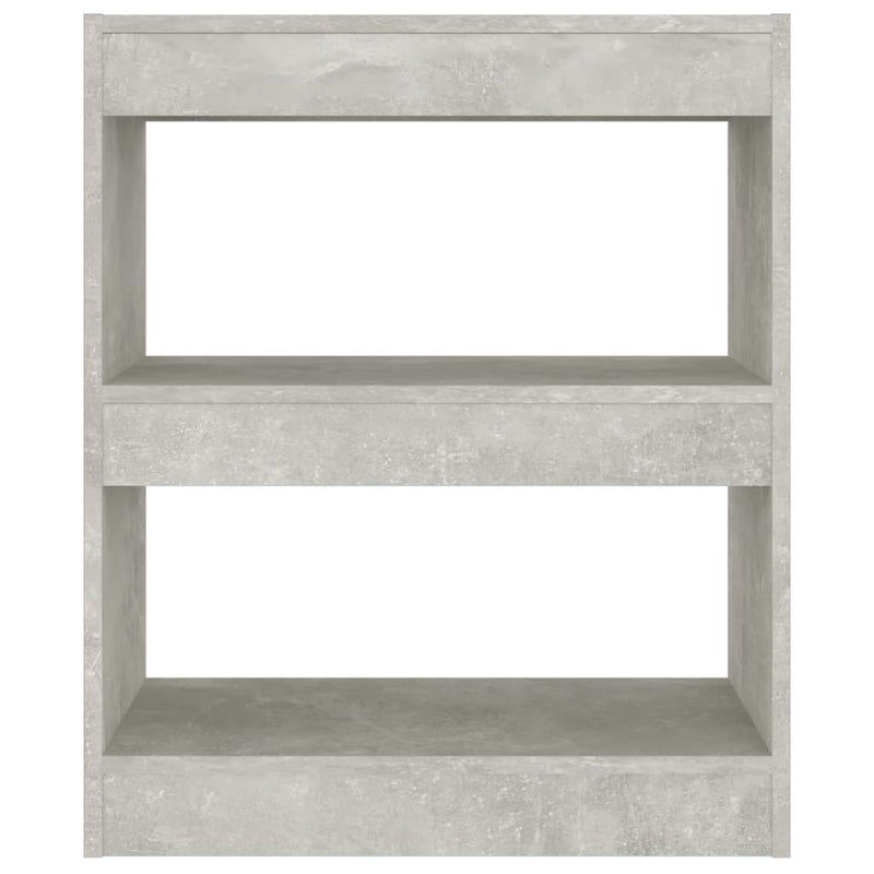 Book Cabinet/Room Divider Concrete Grey 60x30x72 cm