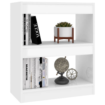 Book Cabinet/Room Divider High Gloss White 60x30x72 cm