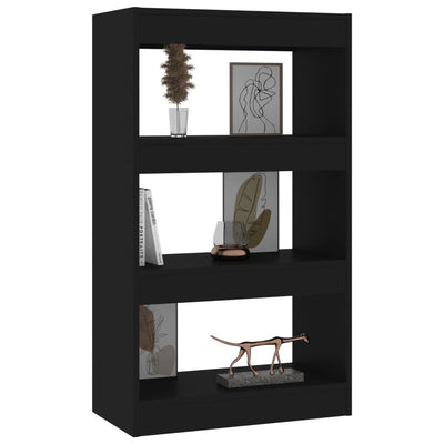 Book Cabinet/Room Divider Black 60x30x103 cm Engineered Wood