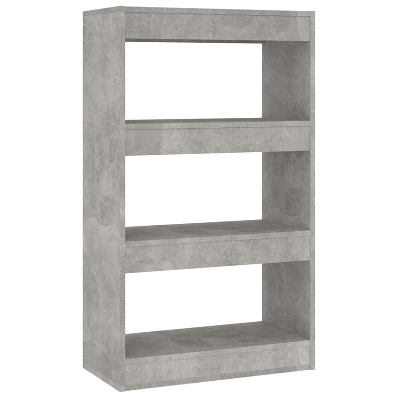 Book Cabinet/Room Divider Concrete Grey 60x30x103 cm Engineered Wood