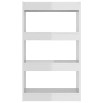 Book Cabinet/Room Divider High Gloss White 60x30x103 cm Engineered Wood