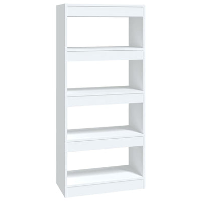 Book Cabinet/Room Divider White 60x30x135 cm Engineered Wood