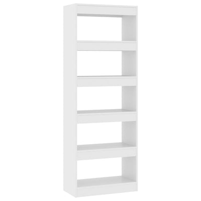 Book Cabinet/Room Divider White 60x30x166 cm Engineered Wood