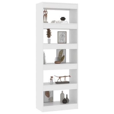 Book Cabinet/Room Divider White 60x30x166 cm Engineered Wood