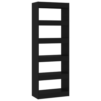 Book Cabinet/Room Divider Black 60x30x166 cm Engineered Wood