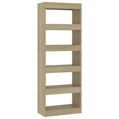 Book Cabinet/Room Divider Sonoma Oak 60x30x166 cm Engineered Wood