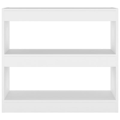 Book Cabinet/Room Divider White 80x30x72 cm