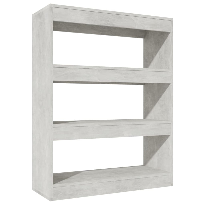 Book Cabinet/Room Divider Concrete Grey 80x30x103 cm Engineered wood