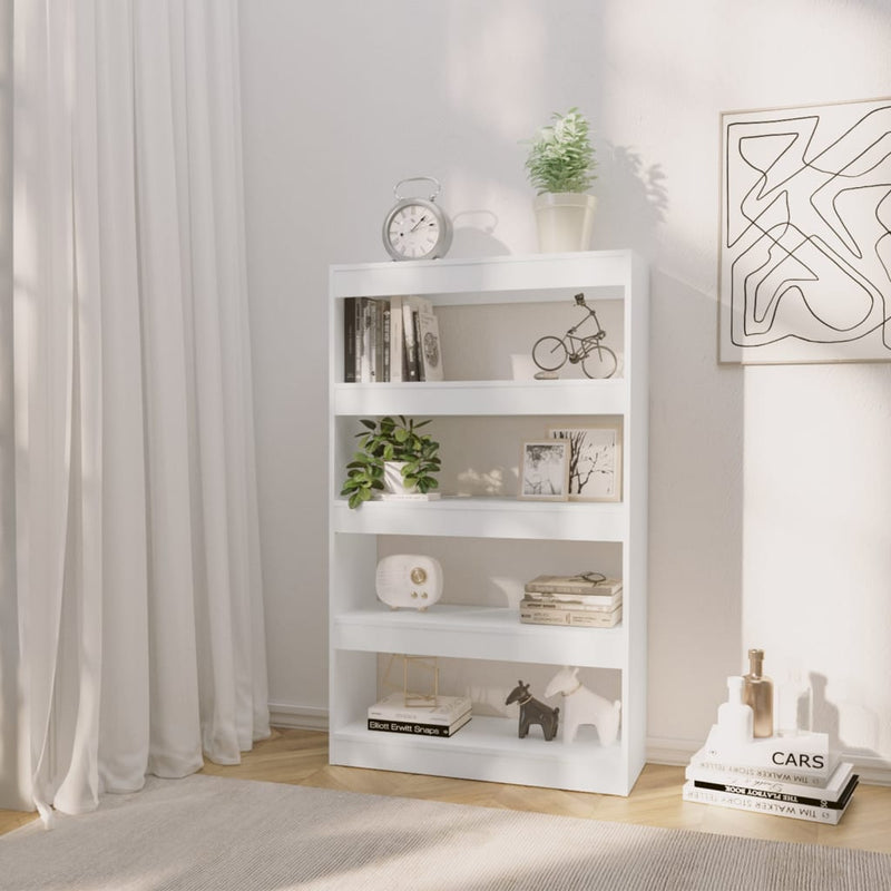 Book Cabinet/Room Divider White 80x30x135 cm Engineered Wood