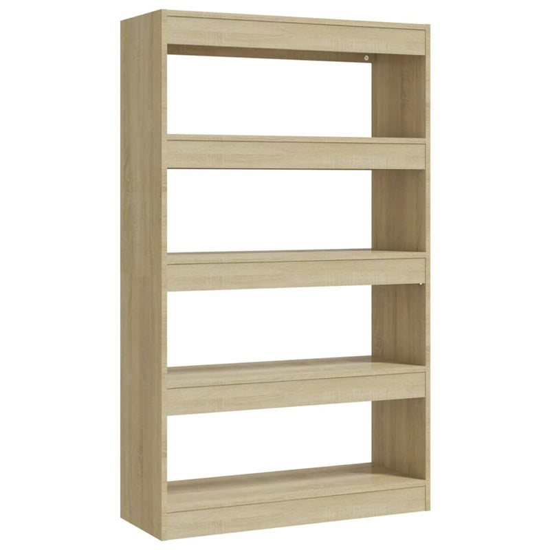 Book Cabinet/Room Divider Sonoma Oak 80x30x135 cm Engineered Wood