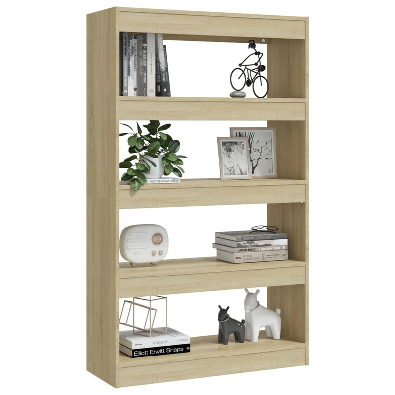 Book Cabinet/Room Divider Sonoma Oak 80x30x135 cm Engineered Wood