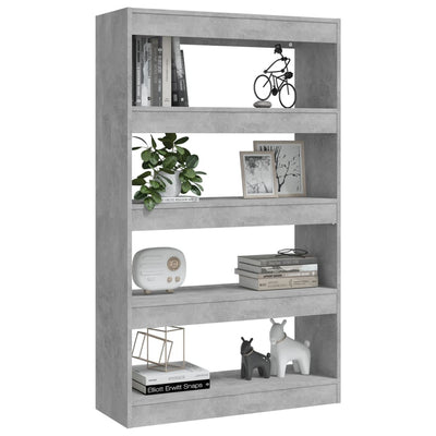 Book Cabinet/Room Divider Concrete Grey 80x30x135 cm Engineered Wood