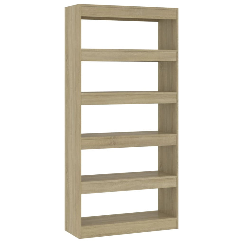 Book Cabinet/Room Divider Sonoma Oak 80x30x166 cm Engineered Wood