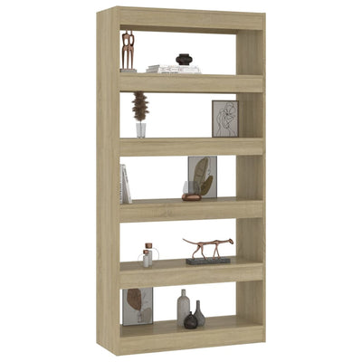 Book Cabinet/Room Divider Sonoma Oak 80x30x166 cm Engineered Wood