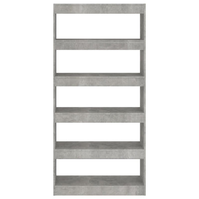 Book Cabinet/Room Divider Concrete Grey 80x30x166 cm Engineered Wood