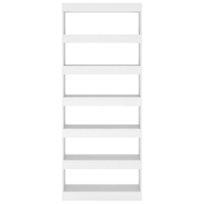 Book Cabinet/Room Divider White 80x30x198 cm Engineered Wood