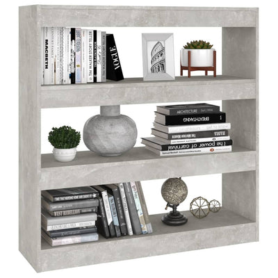 Book Cabinet/Room Divider Concrete Grey 100x30x103 cm