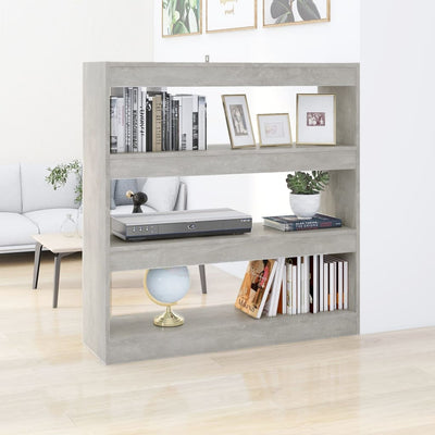 Book Cabinet/Room Divider Concrete Grey 100x30x103 cm