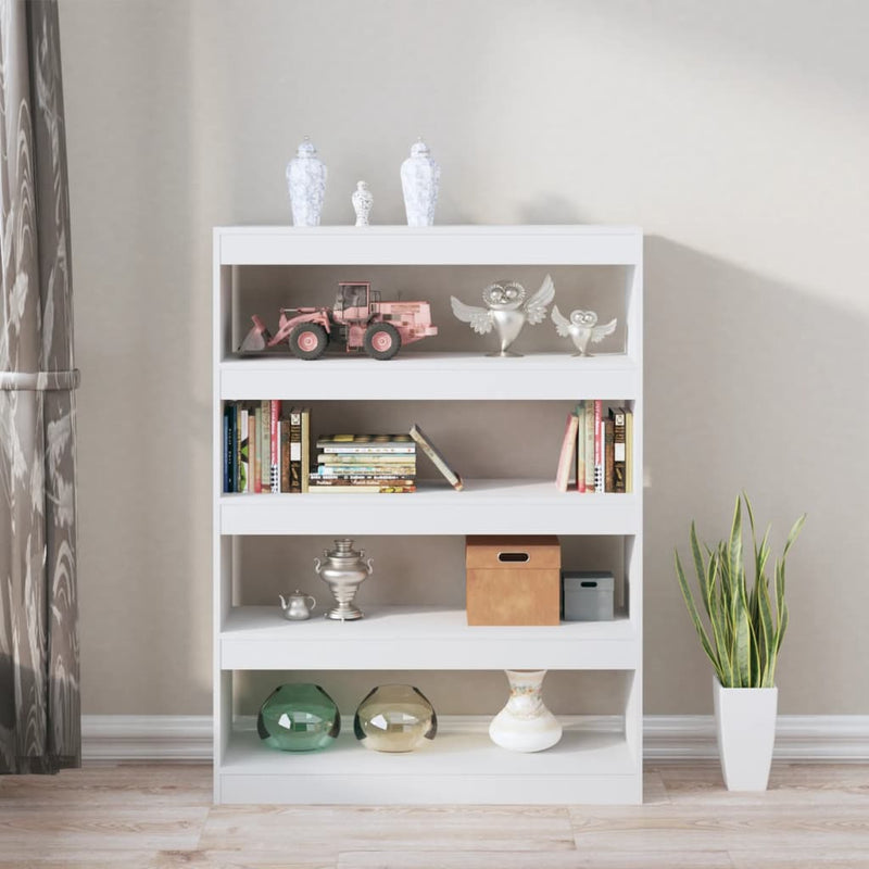 Book Cabinet/Room Divider White 100x30x135 cm