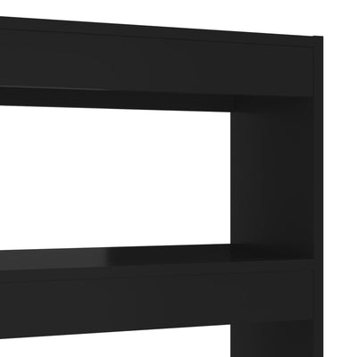 Book Cabinet/Room Divider Black 100x30x135 cm