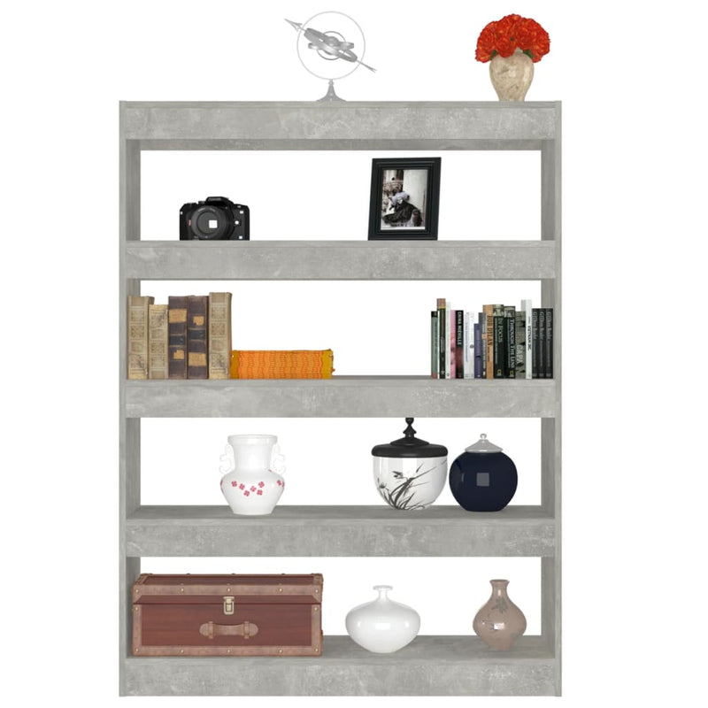 Book Cabinet/Room Divider Concrete Grey 100x30x135 cm