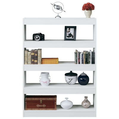 Book Cabinet/Room Divider High Gloss White 100x30x135 cm