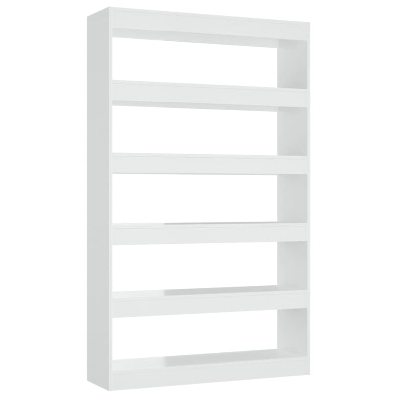 Book Cabinet/Room Divider High Gloss White 100x30x166 cm