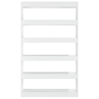 Book Cabinet/Room Divider High Gloss White 100x30x166 cm