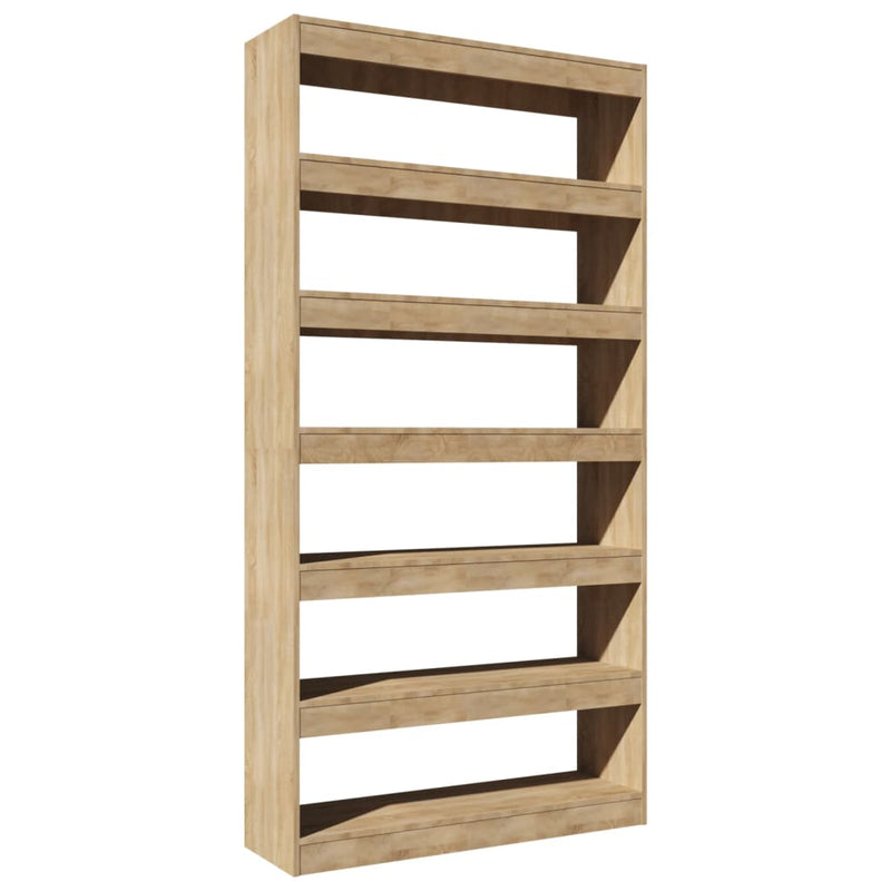 Book Cabinet/Room Divider Sonoma Oak 100x30x198 cm Engineered wood