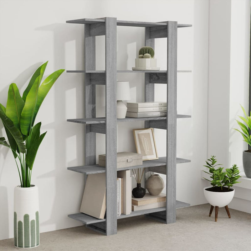 Book Cabinet/Room Divider Grey Sonoma 100x30x160 cm