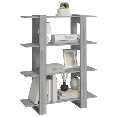 Book Cabinet/Room Divider Grey Sonoma 100x30x123.5 cm