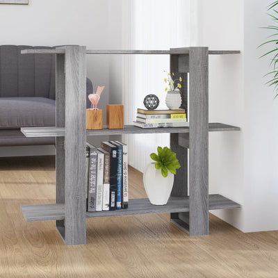 Book Cabinet/Room Divider Grey Sonoma 100x30x87 cm