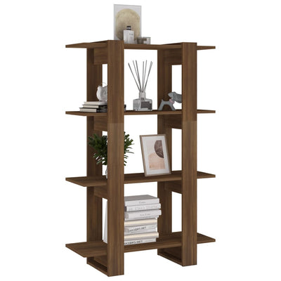 Book Cabinet/Room Divider Brown Oak 80x30x123.5 cm