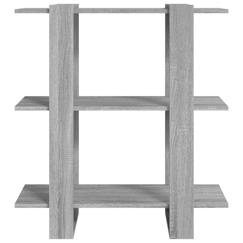 Book Cabinet/Room Divider Grey Sonoma 80x30x87 cm