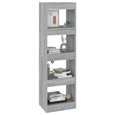 Book Cabinet/Room Divider Grey Sonoma 40x30x135 cm