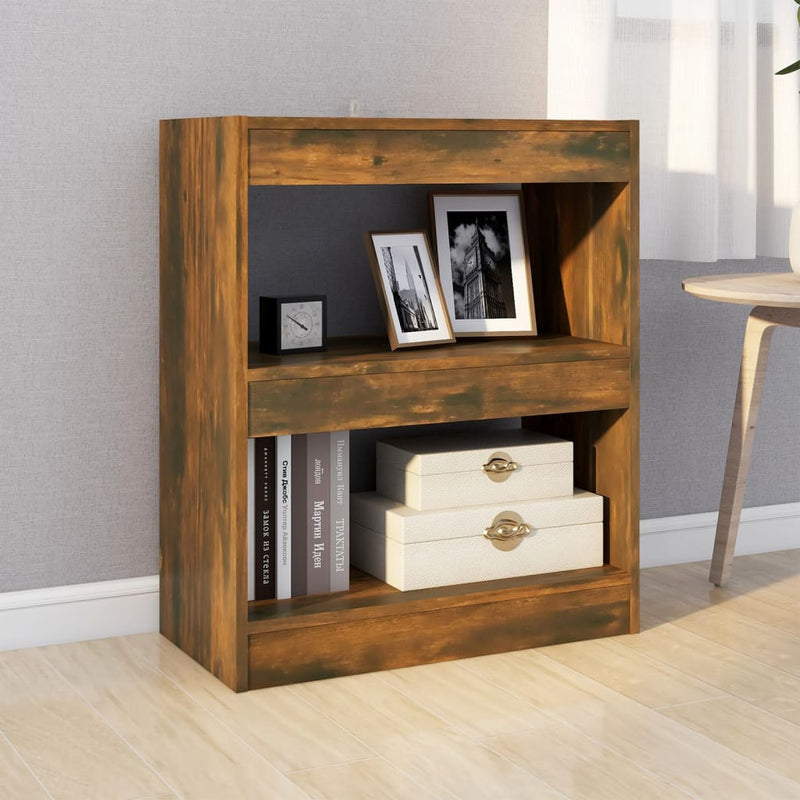 Book Cabinet/Room Divider Smoked Oak 60x30x72 cm