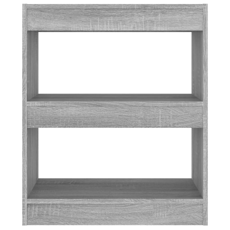 Book Cabinet/Room Divider Grey Sonoma 60x30x72 cm