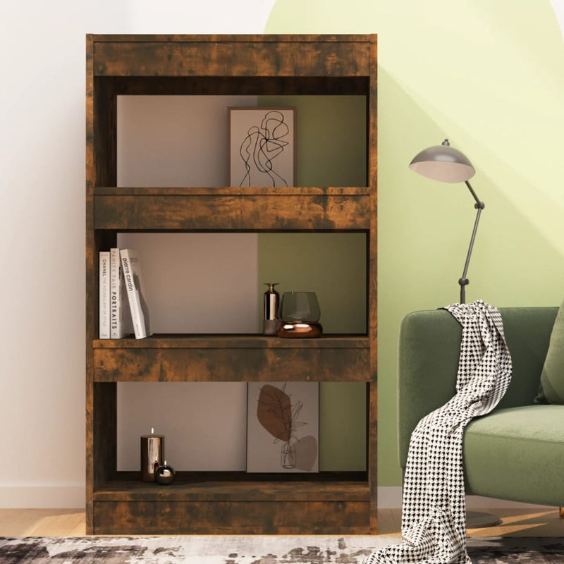 Book Cabinet/Room Divider Smoked Oak 60x30x103 cm Engineered Wood