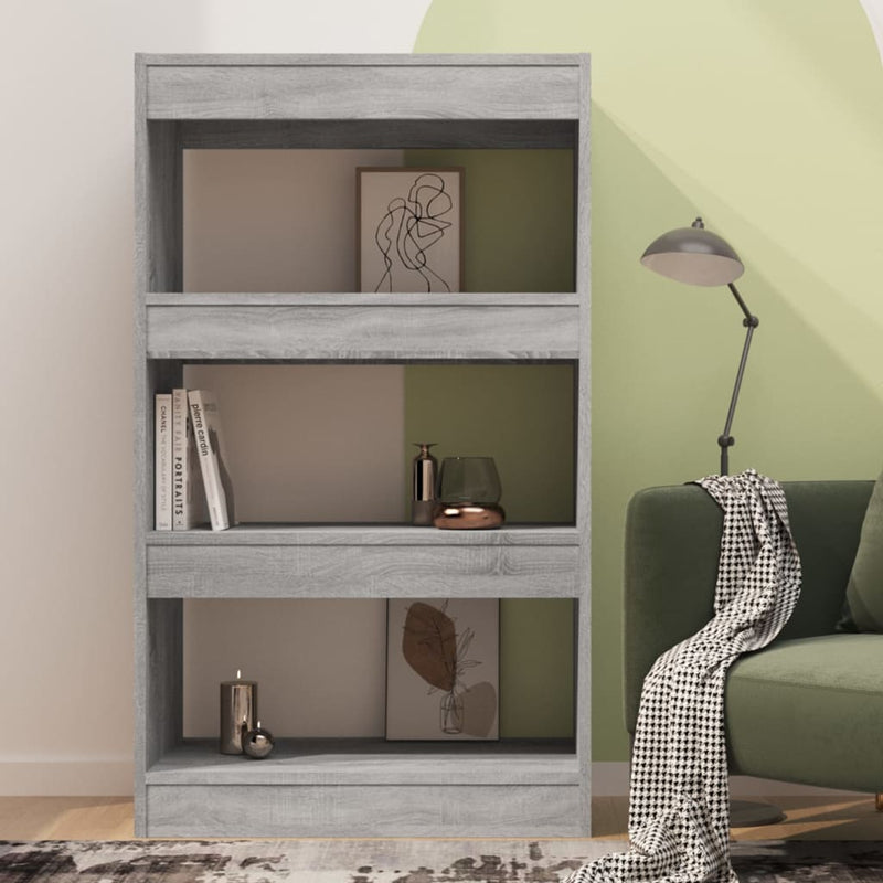 Book Cabinet/Room Divider Grey Sonoma 60x30x103 cm Engineered Wood