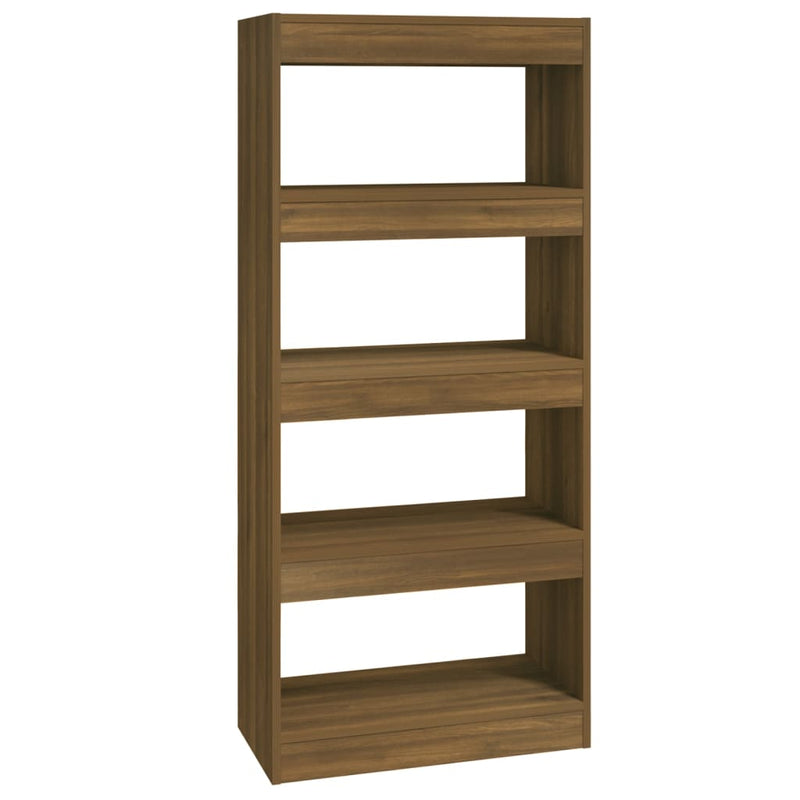 Book Cabinet/Room Divider Brown Oak 60x30x135 cm Engineered Wood