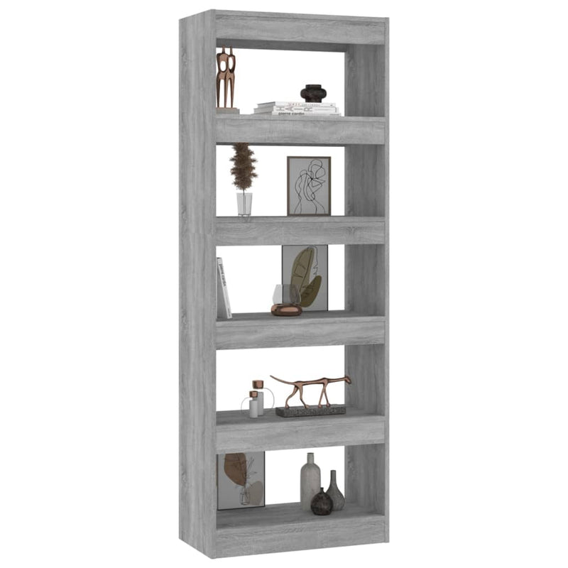 Book Cabinet/Room Divider Grey Sonoma 60x30x166 cm Engineered Wood