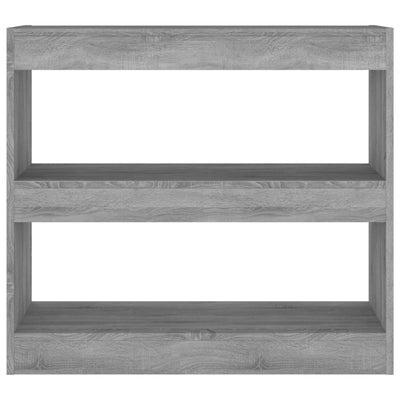 Book Cabinet/Room Divider Grey Sonoma 80x30x72 cm