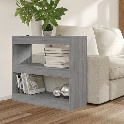 Book Cabinet/Room Divider Grey Sonoma 80x30x72 cm