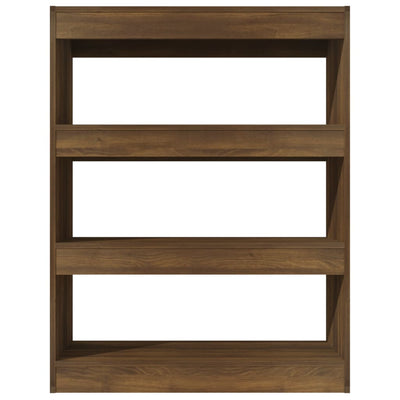 Book Cabinet/Room Divider Brown Oak 80x30x103 cm Engineered wood