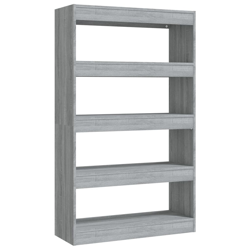 Book Cabinet/Room Divider Grey Sonoma 80x30x135 cm Engineered Wood