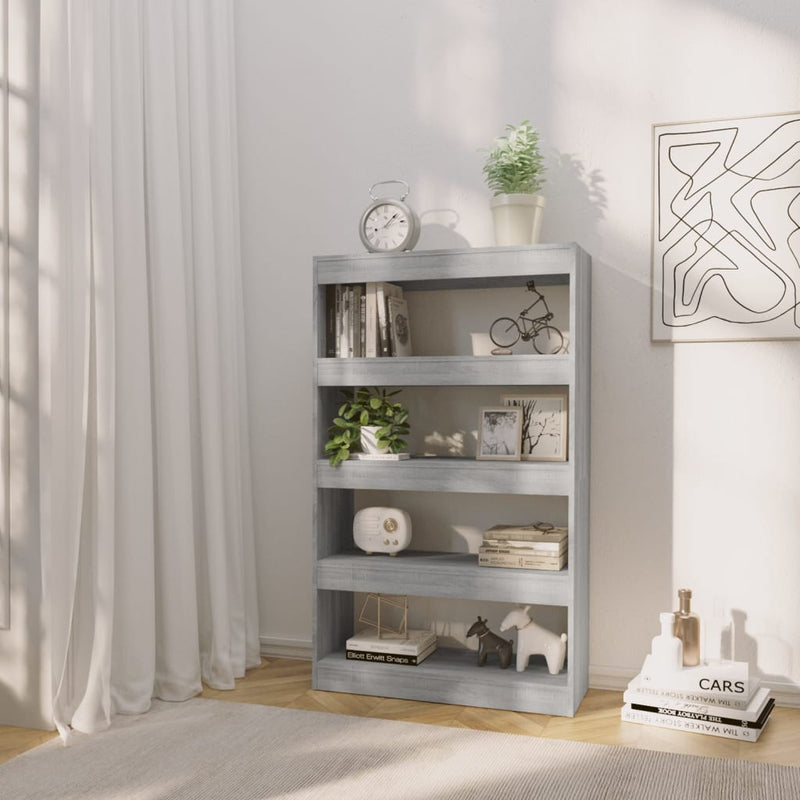 Book Cabinet/Room Divider Grey Sonoma 80x30x135 cm Engineered Wood