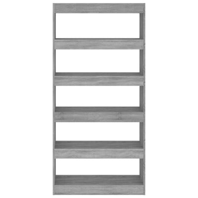 Book Cabinet/Room Divider Grey Sonoma 80x30x166 cm Engineered Wood