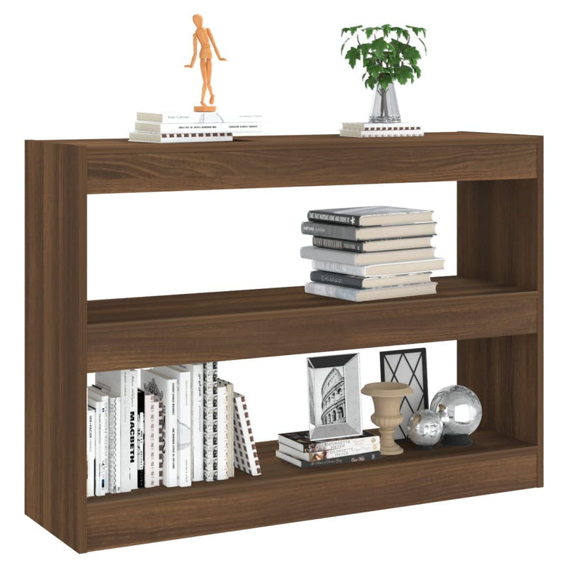 Book Cabinet/Room Divider Brown Oak 100x30x72 cm