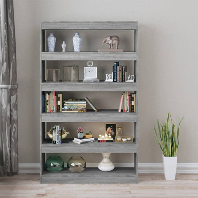 Book Cabinet/Room Divider Grey Sonoma 100x30x166 cm