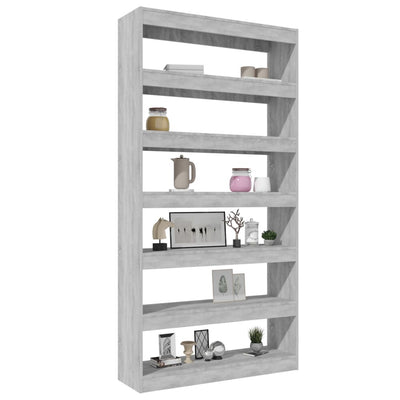 Book Cabinet/Room Divider Grey Sonoma 100x30x198 cm Engineered wood